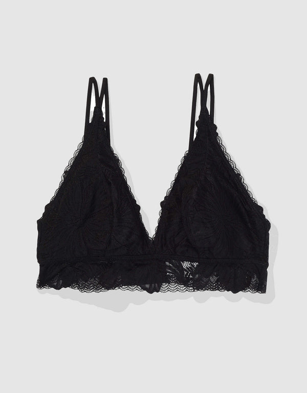 Bralette Push Up encaje Aerie - Negro
