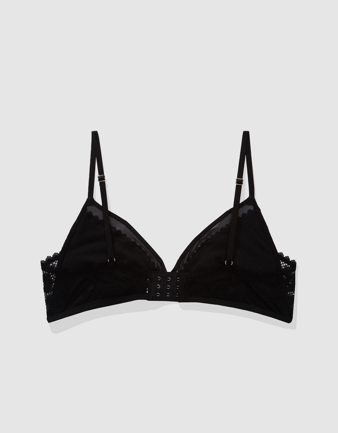 Bralette Triangular de Encaje Mujer Aerie - Negro 1698_3894_073_b