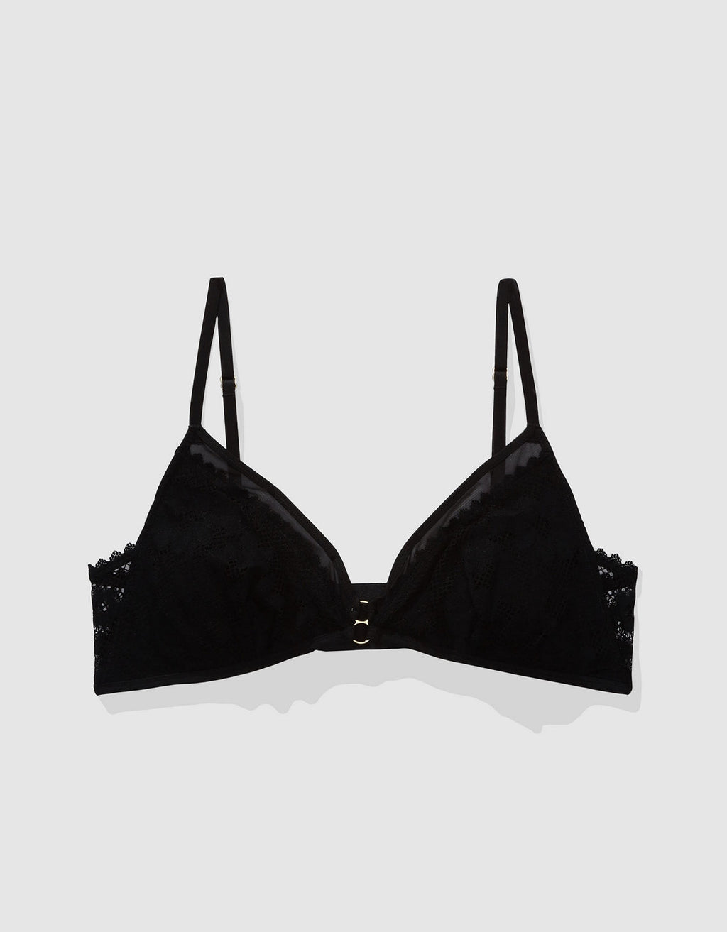 Bralette Triangular de Encaje Mujer Aerie - Negro 1698_3894_073_f