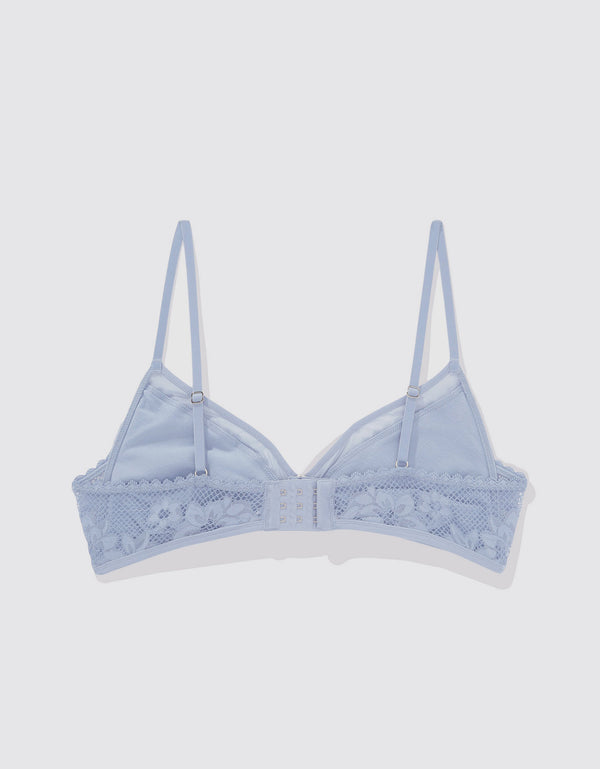 Bralette Triangular de Encaje Mujer Aerie - Azul
