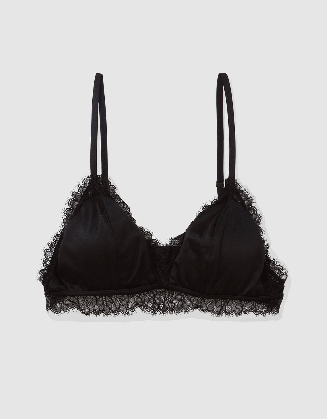 Bralette Triangular con relleno de encaje Mujer Aerie - Negro 1698_4078_073_f