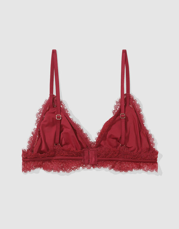 Bralette Triangular con relleno de encaje Mujer Aerie - Morado