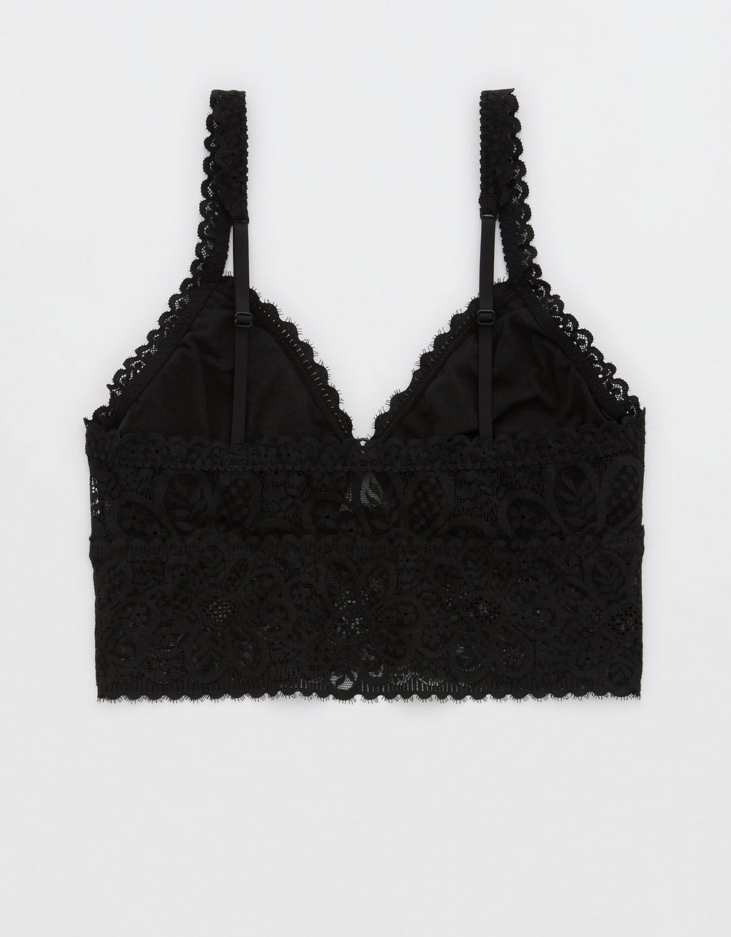 Bralette Coquette con relleno de encaje Mujer Aerie - Negro 1698_4087_073_b