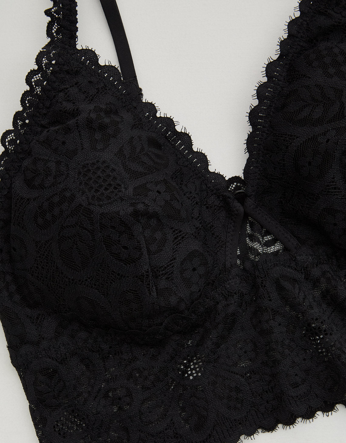 Bralette Coquette con relleno de encaje Mujer Aerie - Negro 1698_4087_073_d3