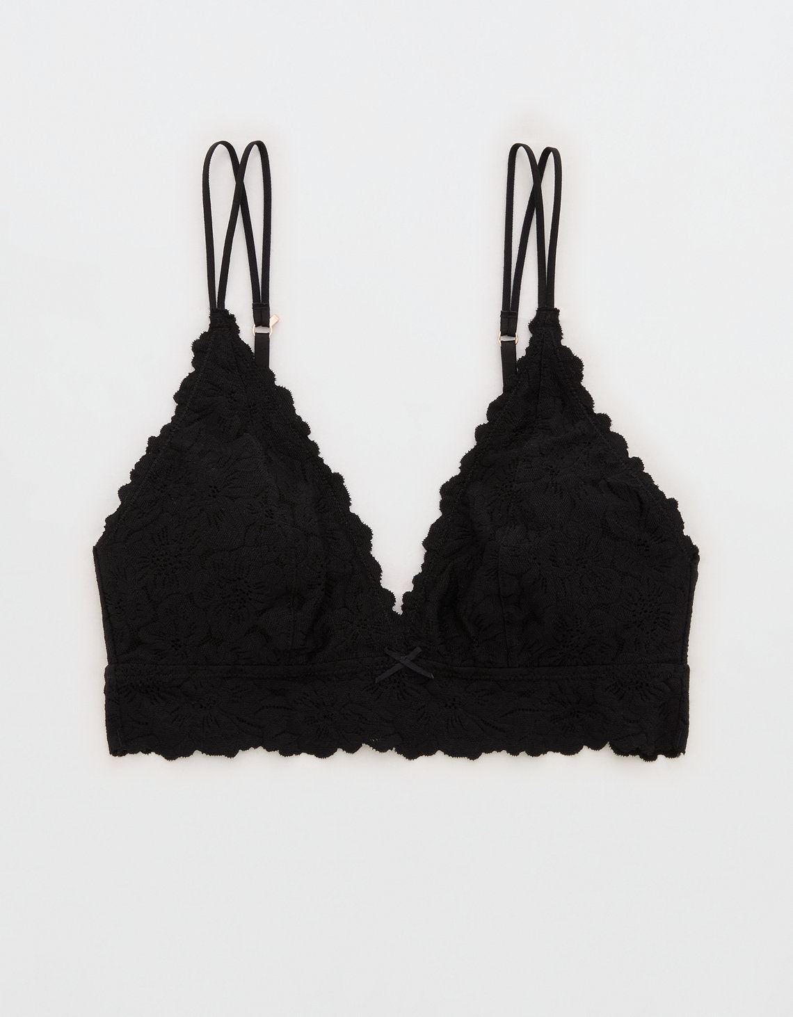 Bralette Show Off con encaje y escote By Aerie - Negro 1698_4114_073_f