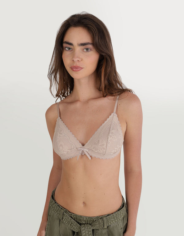 Muestra el Bralette de Encaje Femme - Gris