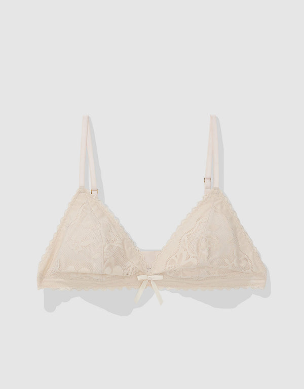 Muestra el Bralette de Encaje Femme - Beige