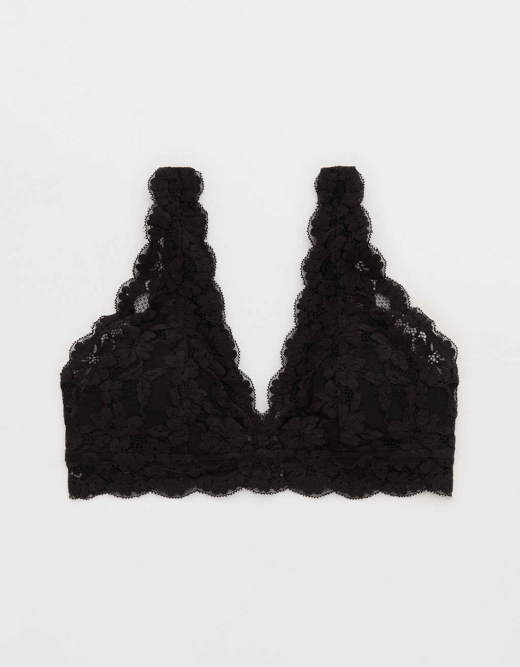 Bralette Show Off con encaje y escote By Aerie - Negro 1698_4423_073_f