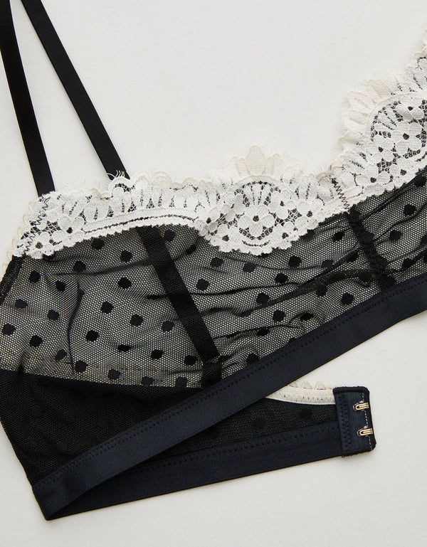 Presume de Bralette de Encaje de Pura Felicidad - Negro