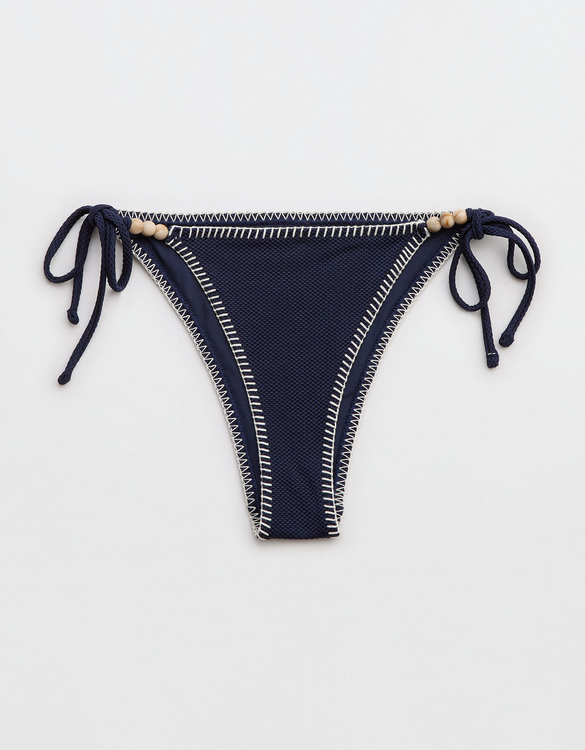 Tanga Aerie de bikini de piqué brillante de Mujer - Naval 1754_5051_410_f