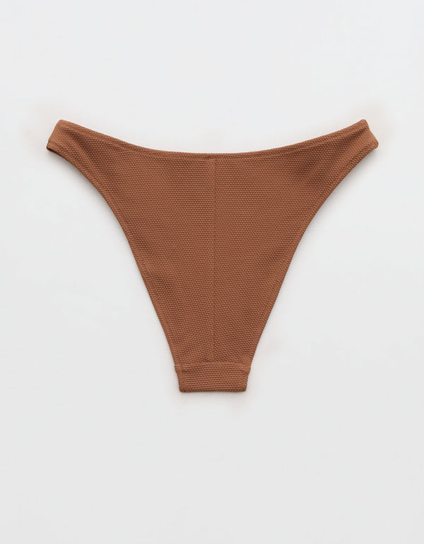 Aerie Piqué Bikini de Talle Medio y Corte Descarado. - Generico