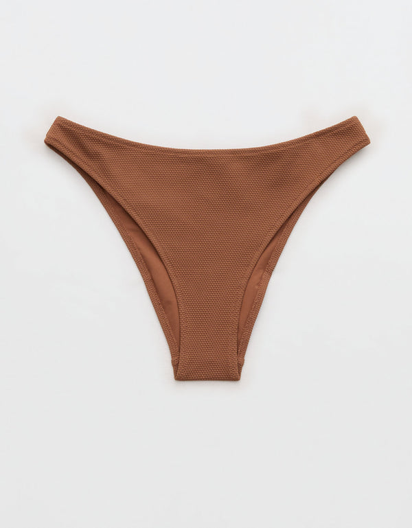 Aerie Piqué Bikini de Talle Medio y Corte Descarado. - Generico