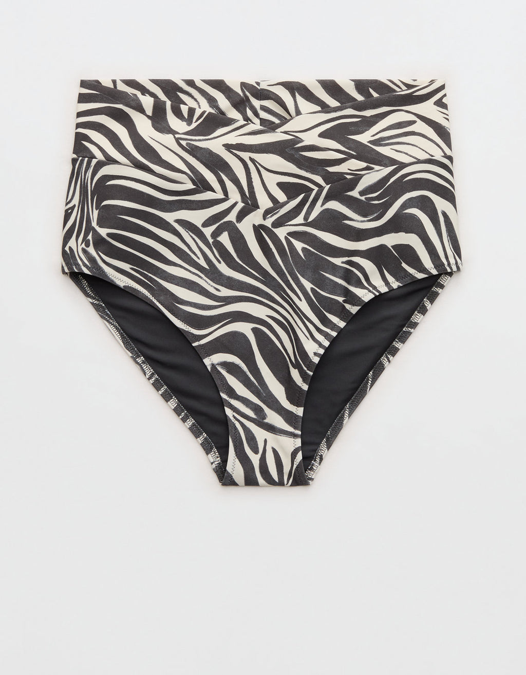 Braguita de Bikini de Cobertura Completa de Cintura Alta Aerie - Gris 1756_4314_005_f