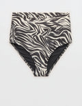 Braguita de Bikini de Cobertura Completa de Cintura Alta Aerie - Gris 1756_4314_005_f