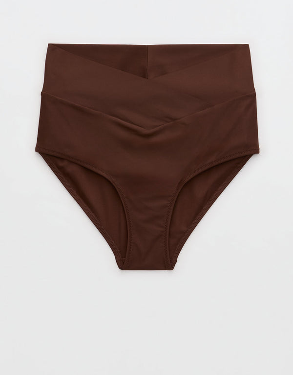 Bikini Crossover de Tiro Alto Aerie - Azul