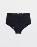 Panty Cheeky Show Off Rosey de Encaje Aerie - Negro 1776_8155_073_f