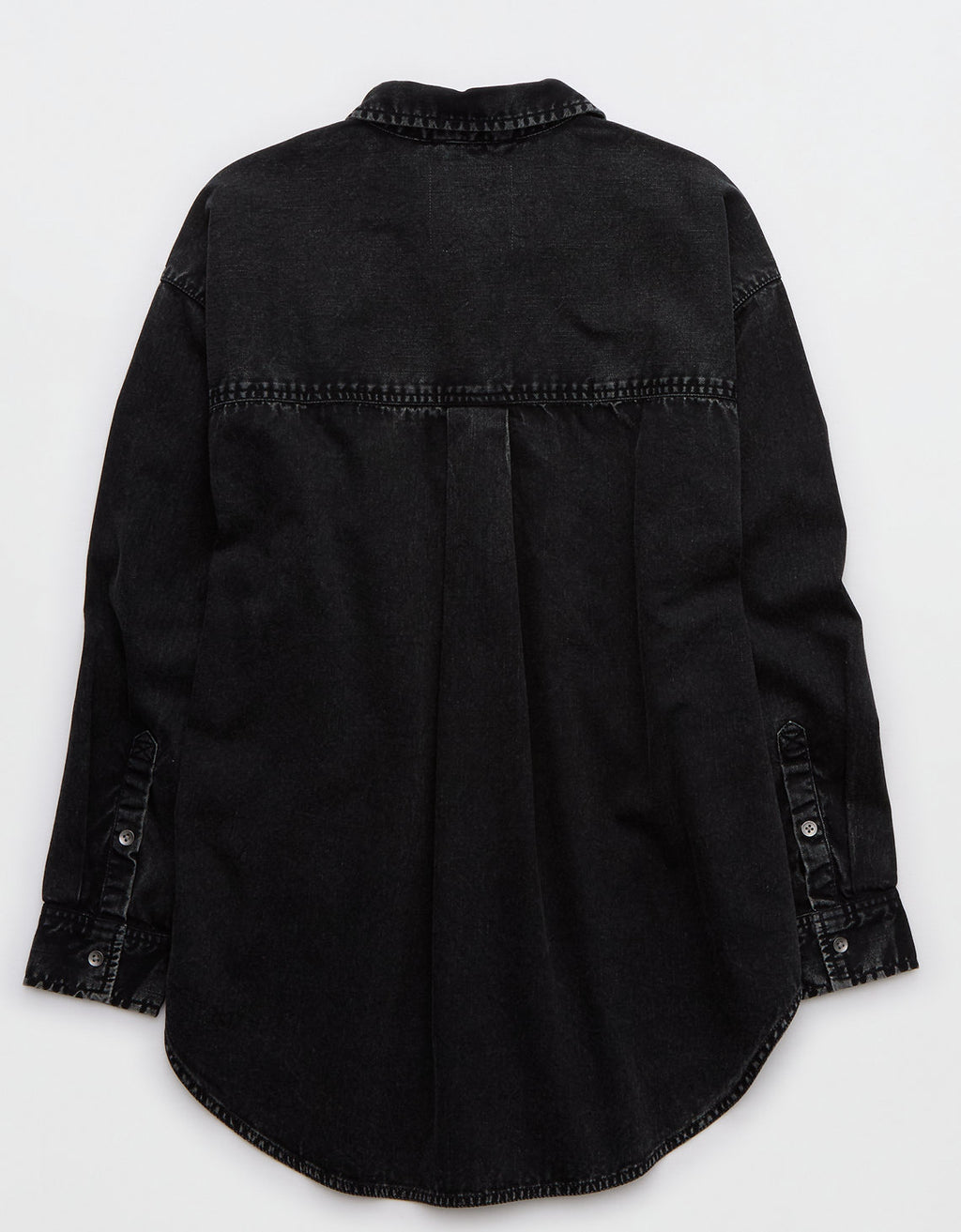 Camisa Manga Larga con botones Mujer Aerie - Negro 1783_3491_073_b