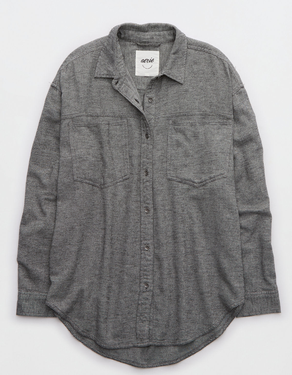 Camisa Oversized Manga Larga Mujer Aerie - Gris 1783_3623_005_f