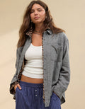 Camisa Oversized Manga Larga Mujer Aerie - Gris 1783_3623_005_of