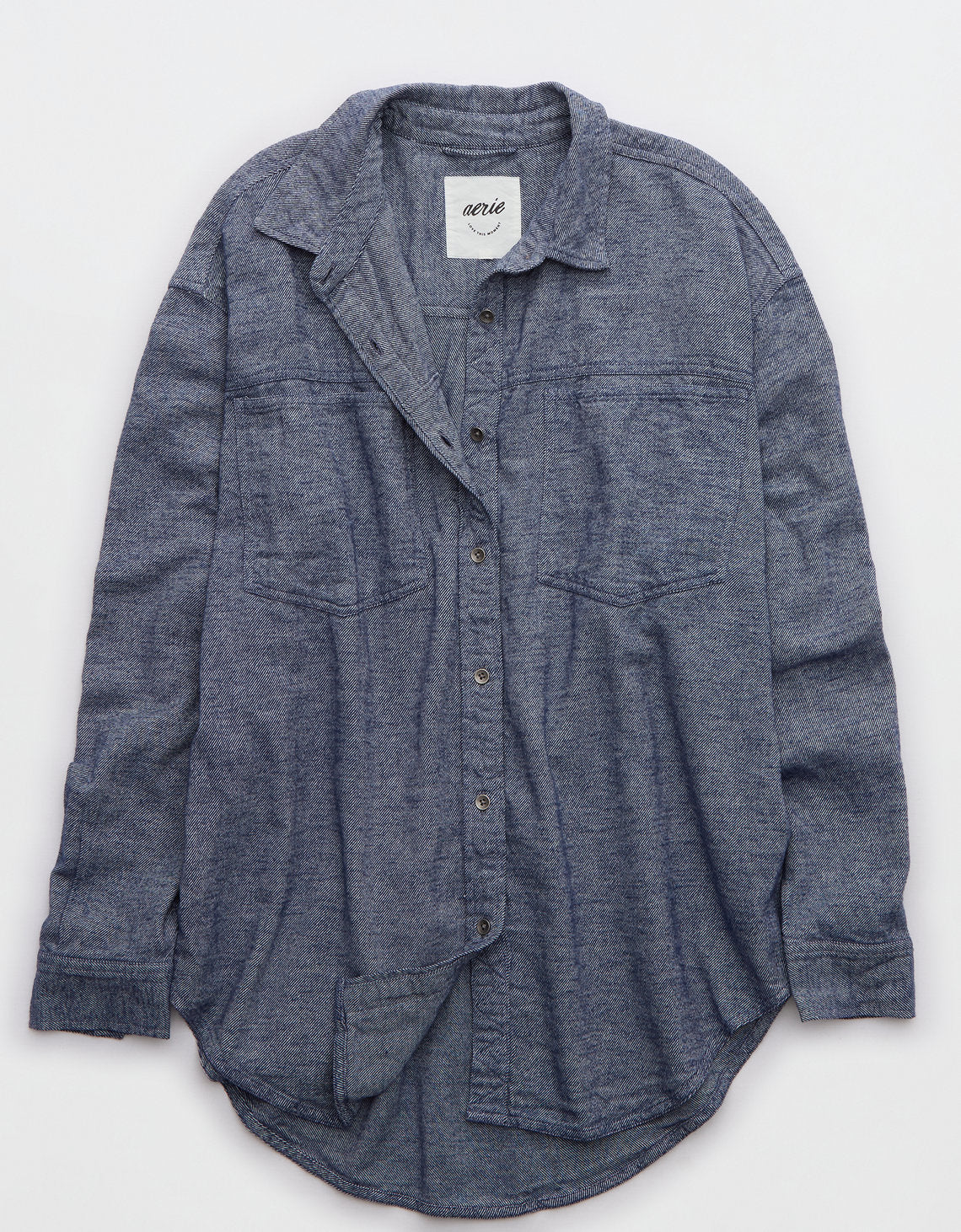 Camisa Oversized Manga Larga Mujer Aerie - Azul 1783_3623_410_f