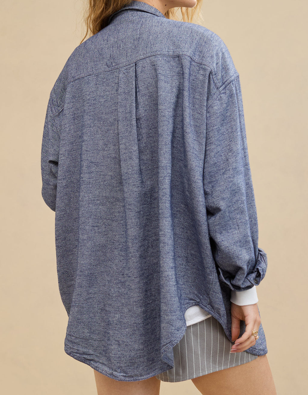 Camisa Oversized Manga Larga Mujer Aerie - Naval 1783_3623_410_ob