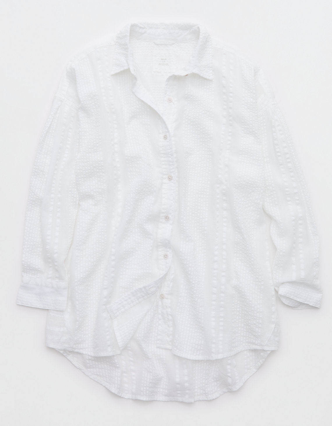 3769 PLEATED SLV BUTTON UP SUM - Blanco 1783_3769_100_f