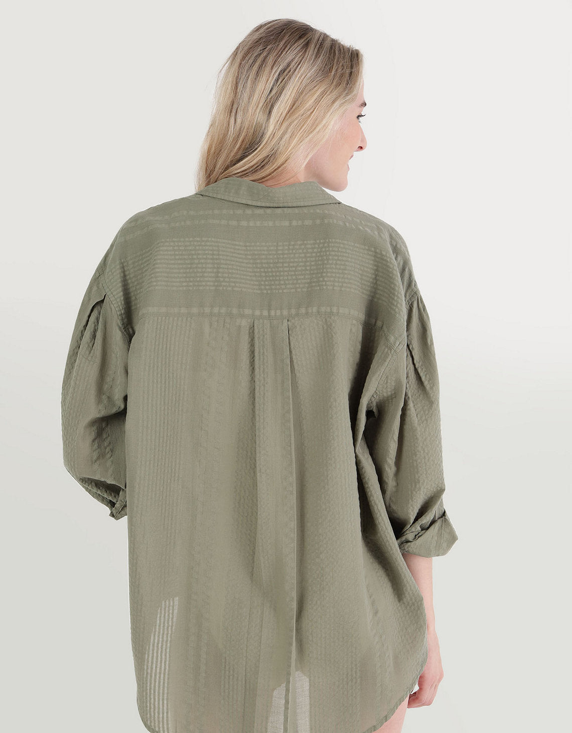 3769 PLEATED SLV BUTTON UP SUM - Generico 1783_3769_331_ob