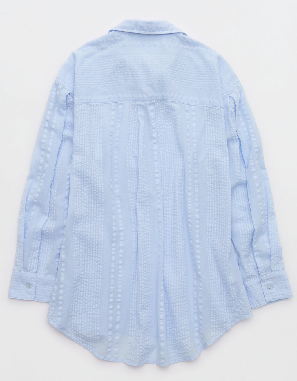 3769 PLEATED SLV BUTTON UP SUM - Azul 1783_3769_461_b