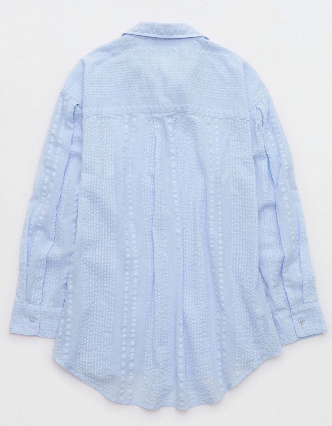 3769 PLEATED SLV BUTTON UP SUM - Azul 1783_3769_461_b