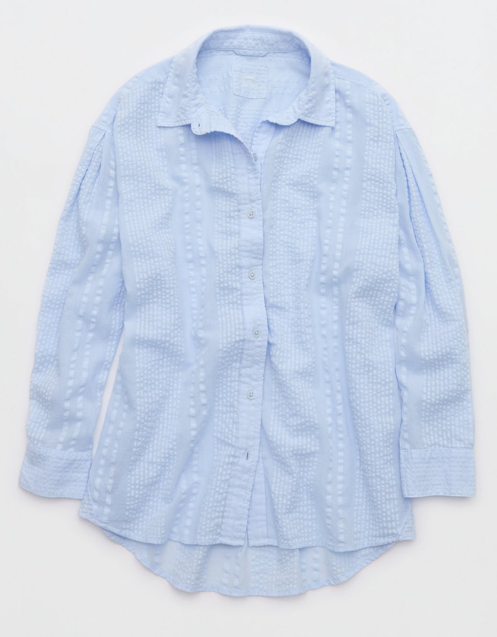 3769 PLEATED SLV BUTTON UP SUM - Azul 1783_3769_461_f