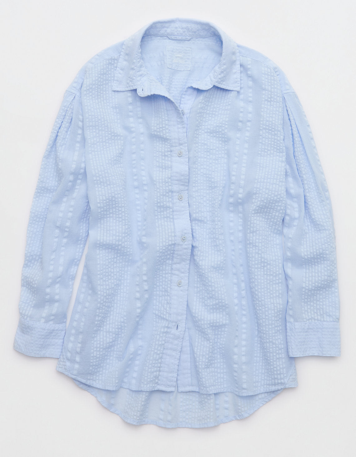 3769 PLEATED SLV BUTTON UP SUM - Azul 1783_3769_461_f