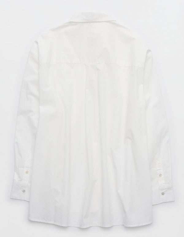 Camisa Good Day Manga Larga By Aerie - Blanco