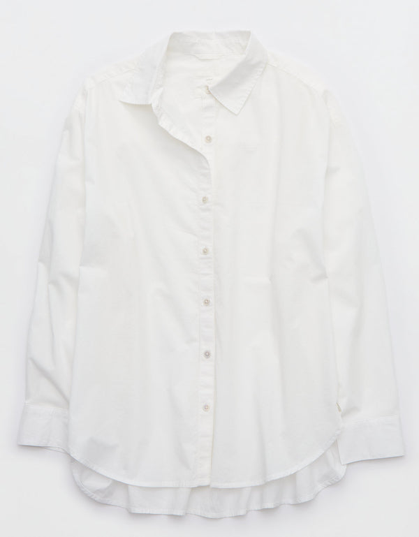 Camisa Good Day Manga Larga By Aerie - Blanco