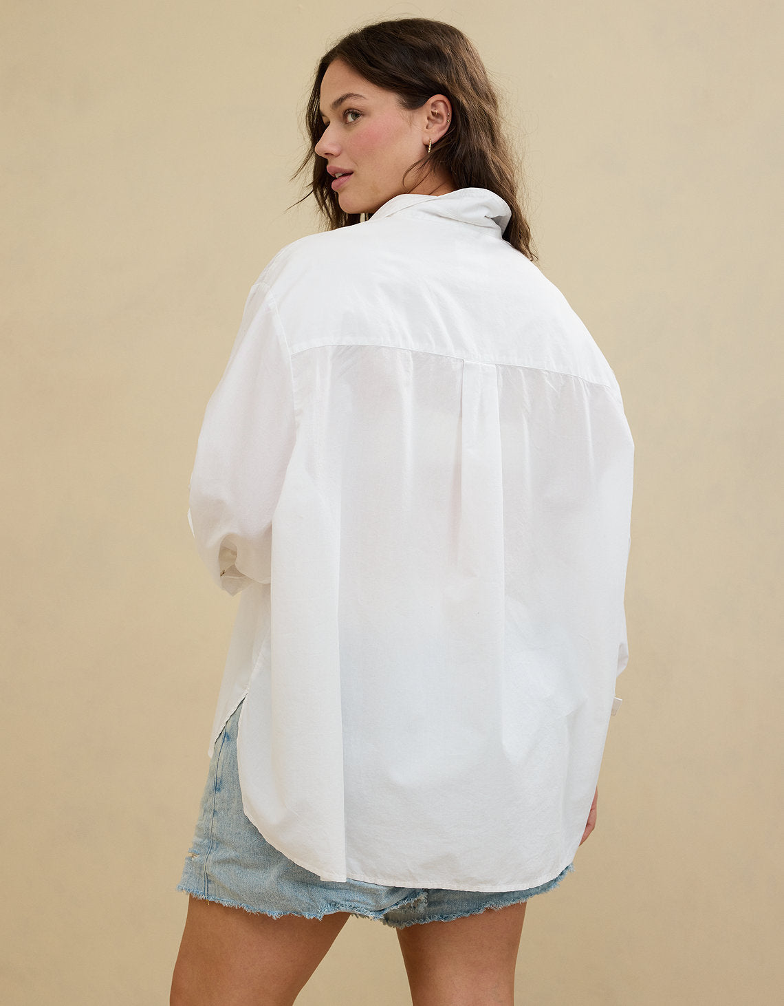 Camisa Good Day Manga Larga By Aerie - Blanco 1783_3845_100_ob
