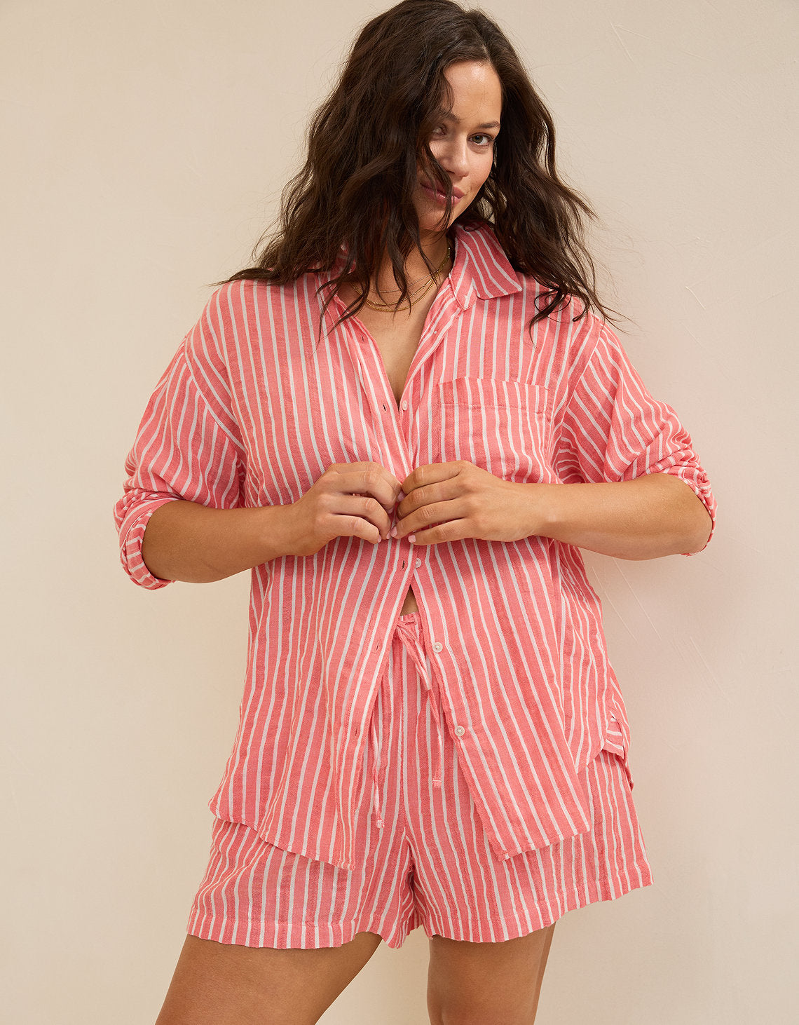 Camiseta de descanso Aerie - Rosa 1783_4106_651_os