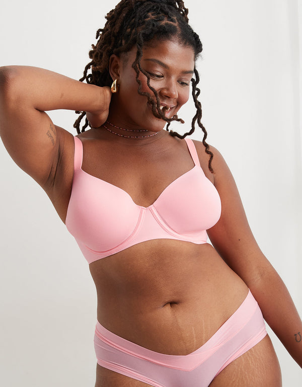Bra SMOOTHEZ de Cobertura Total Lightly Lined By Aerie - Rosa