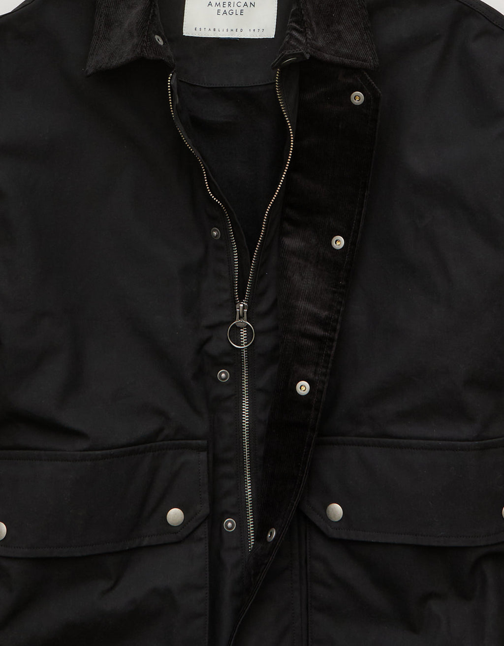 Chaqueta de lona encerada Ae - Negro 2101_1736_001_d1
