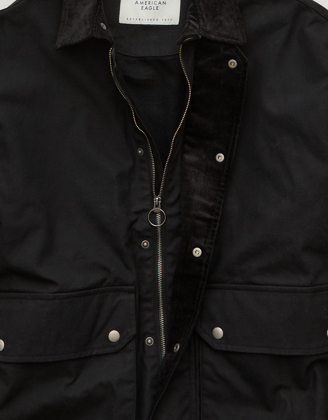 Chaqueta de lona encerada Ae - Negro 2101_1736_001_d1