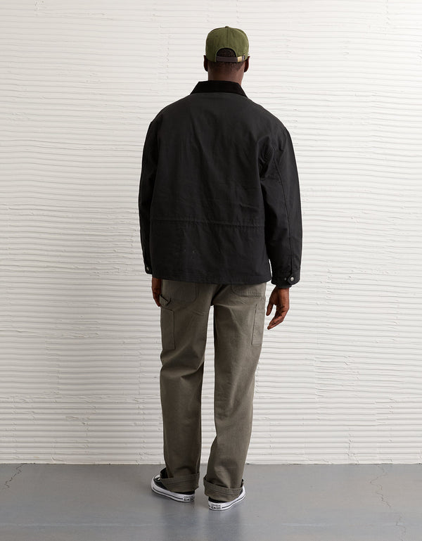Chaqueta de lona encerada Ae - Negro
