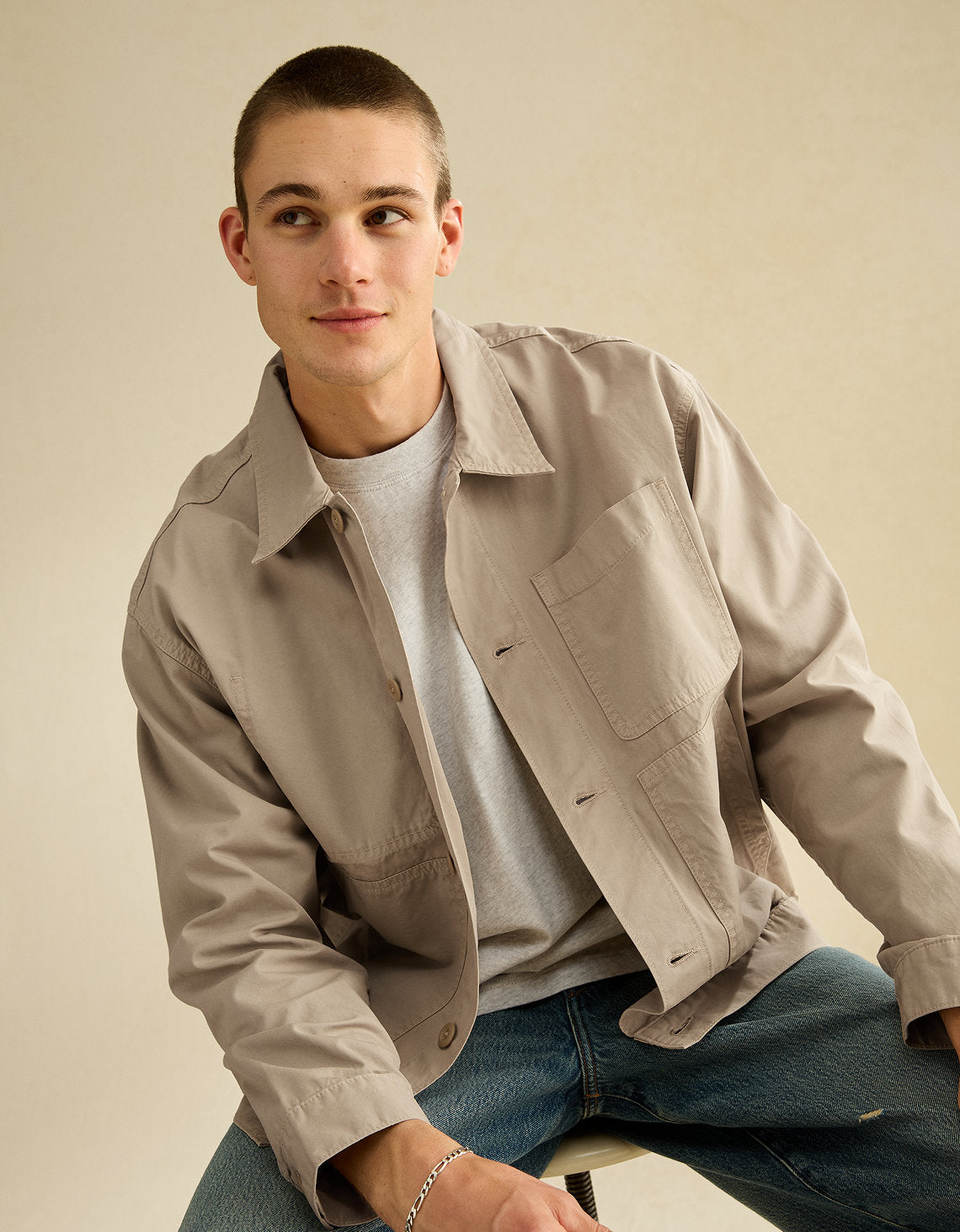 Chaqueta de camisa Ae - Caqui 2101_1882_212_of