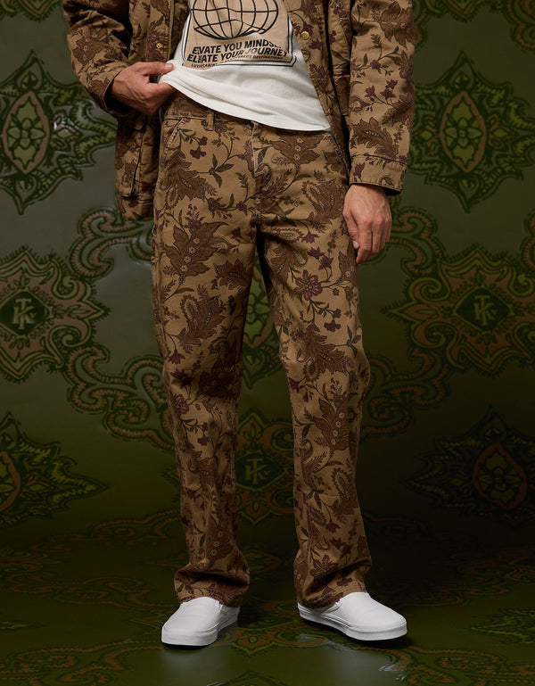 Ae x Tru Kolors Pantalón Tipo Carpintero Loose - Café