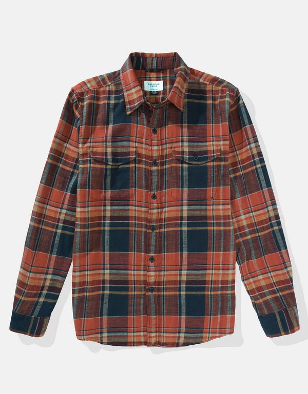 Camisa AE de franela súper suave - Naranja