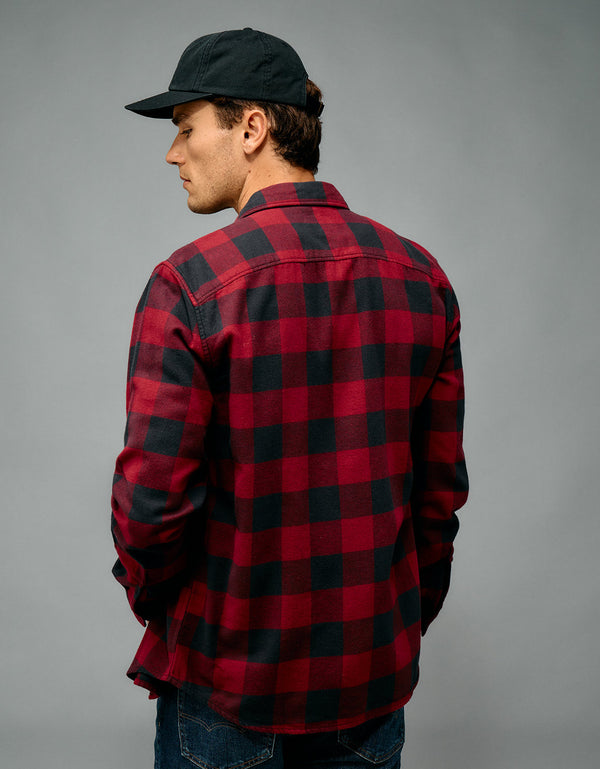 Camisa de franela Ae - Rojo