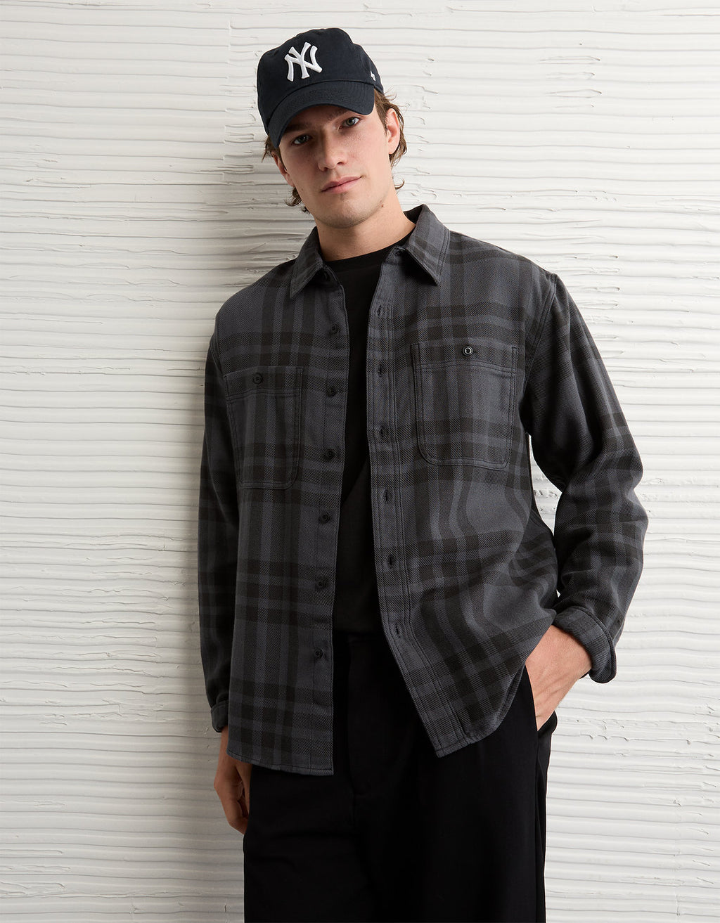 Camisa de Franela Ae - Café 2151_2895_200_of
