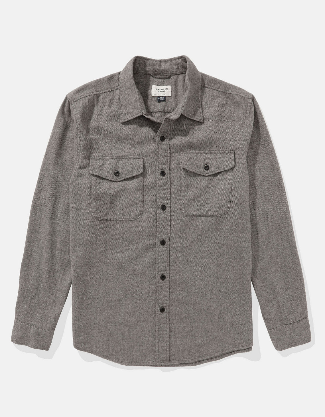 Camisa Ae en franela ultra suave - Gris 2151_6427_007_f