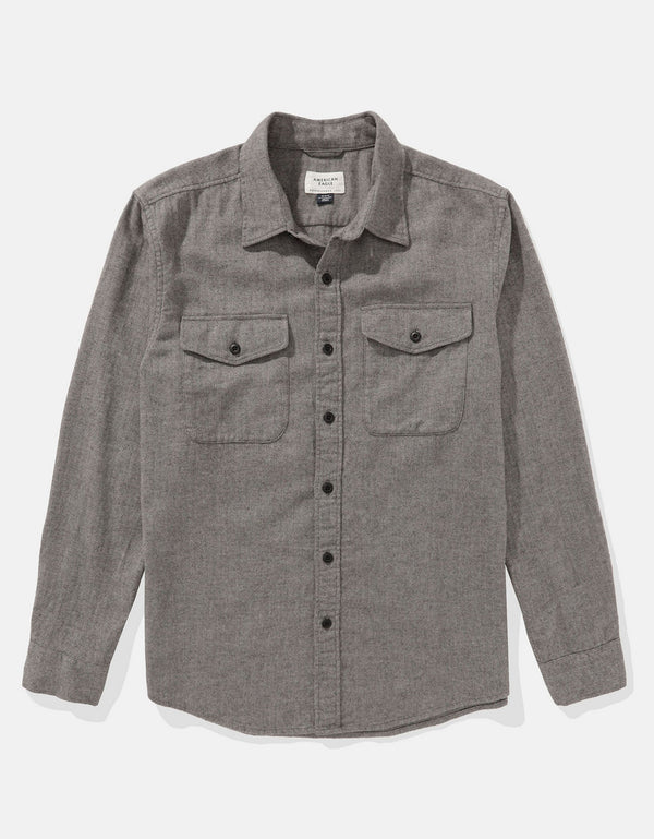 Camisa Ae en franela ultra suave - Gris