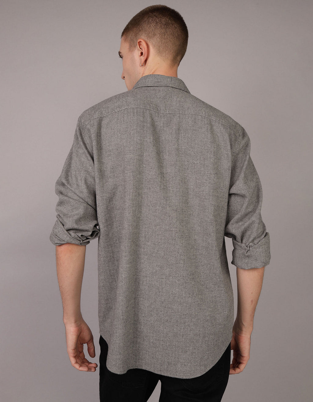 Camisa Ae en franela ultra suave - Gris 2151_6427_007_ob