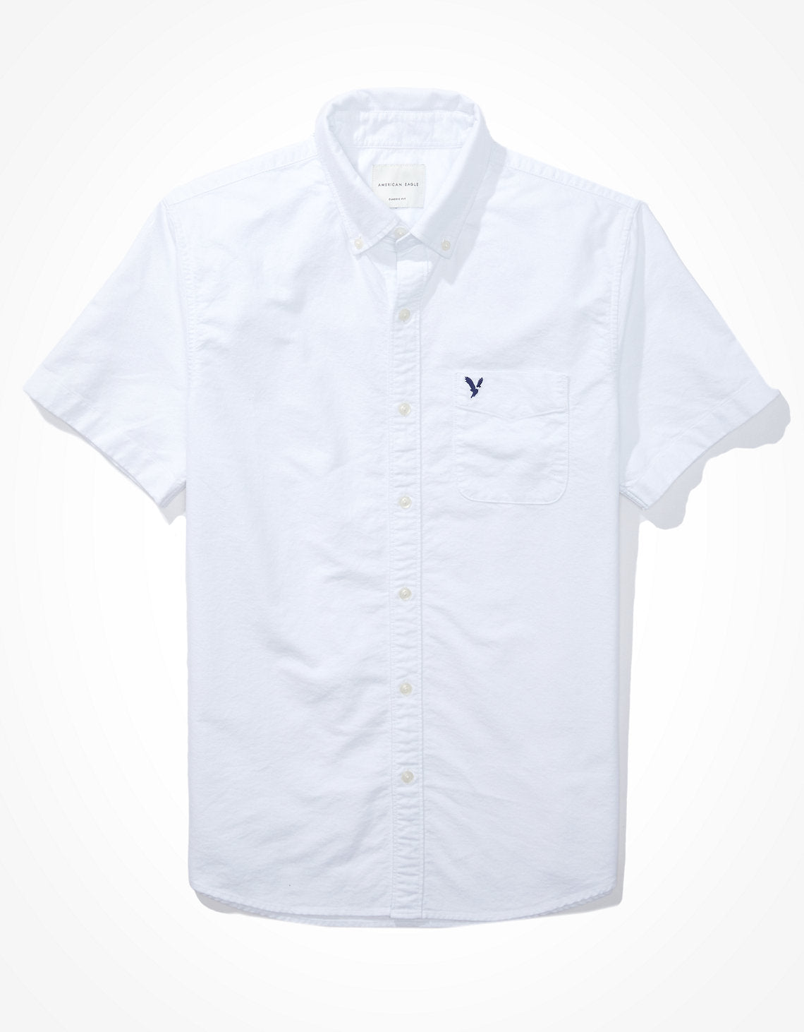 Camisa Oxford de Manga Corta con Botones - Blanco 2154_2105_100_f