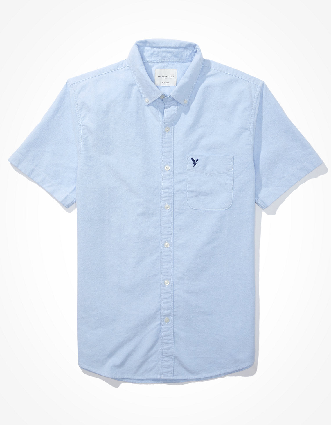 Camisa Oxford de Manga Corta con Botones - Azul 2154_2105_400_f