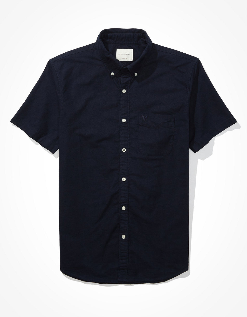 Camiseta AE Oxford con botones de manga corta - Azul 2154_2106_410_f